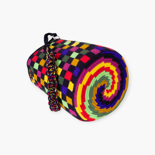 Check round shoulder bag | Prismatic