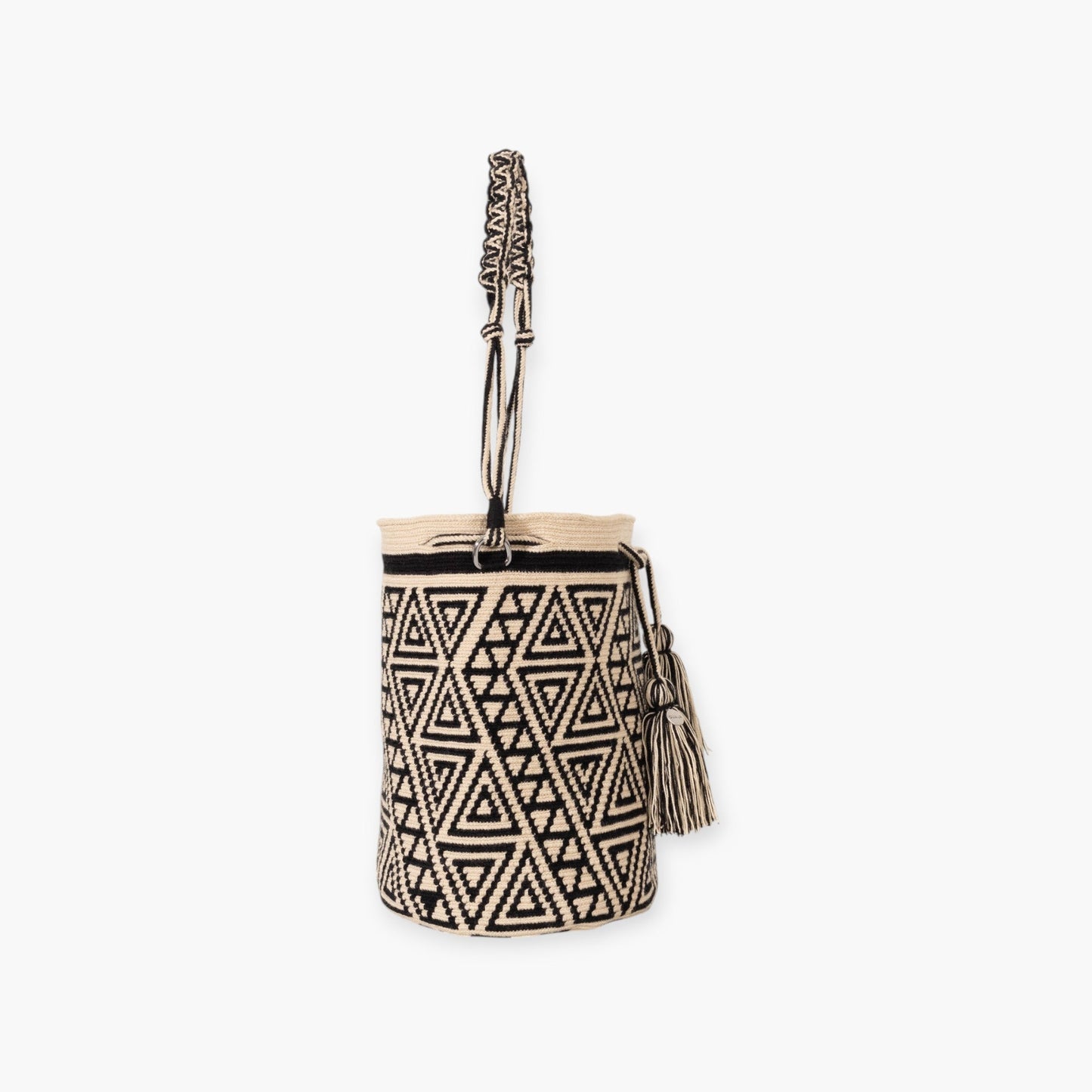 Geometric round shoulder bag | Black