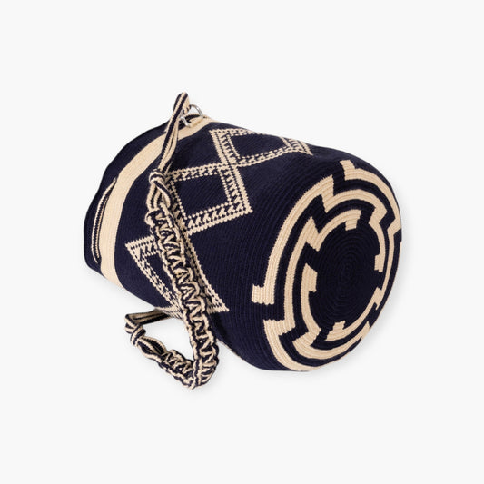 Geometric round shoulder bag | Navy