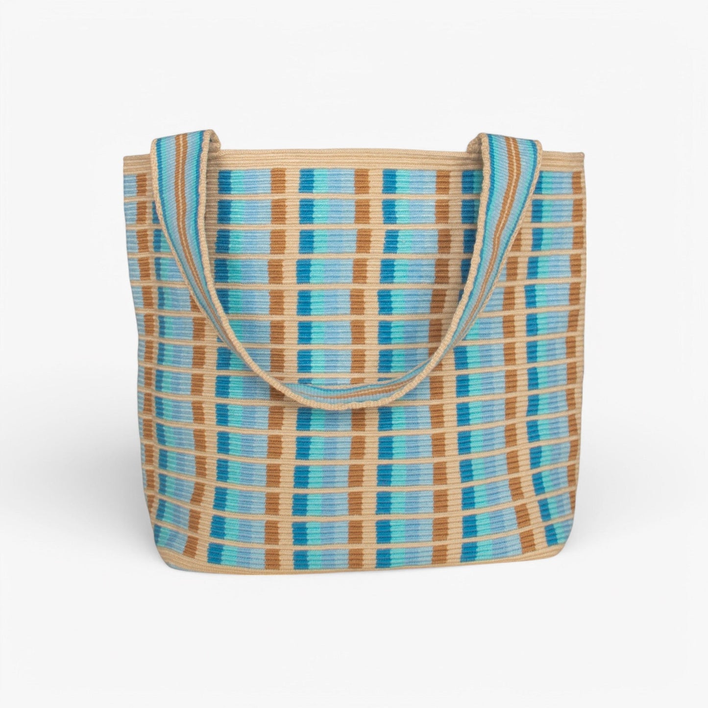 Check oval tote | Haze
