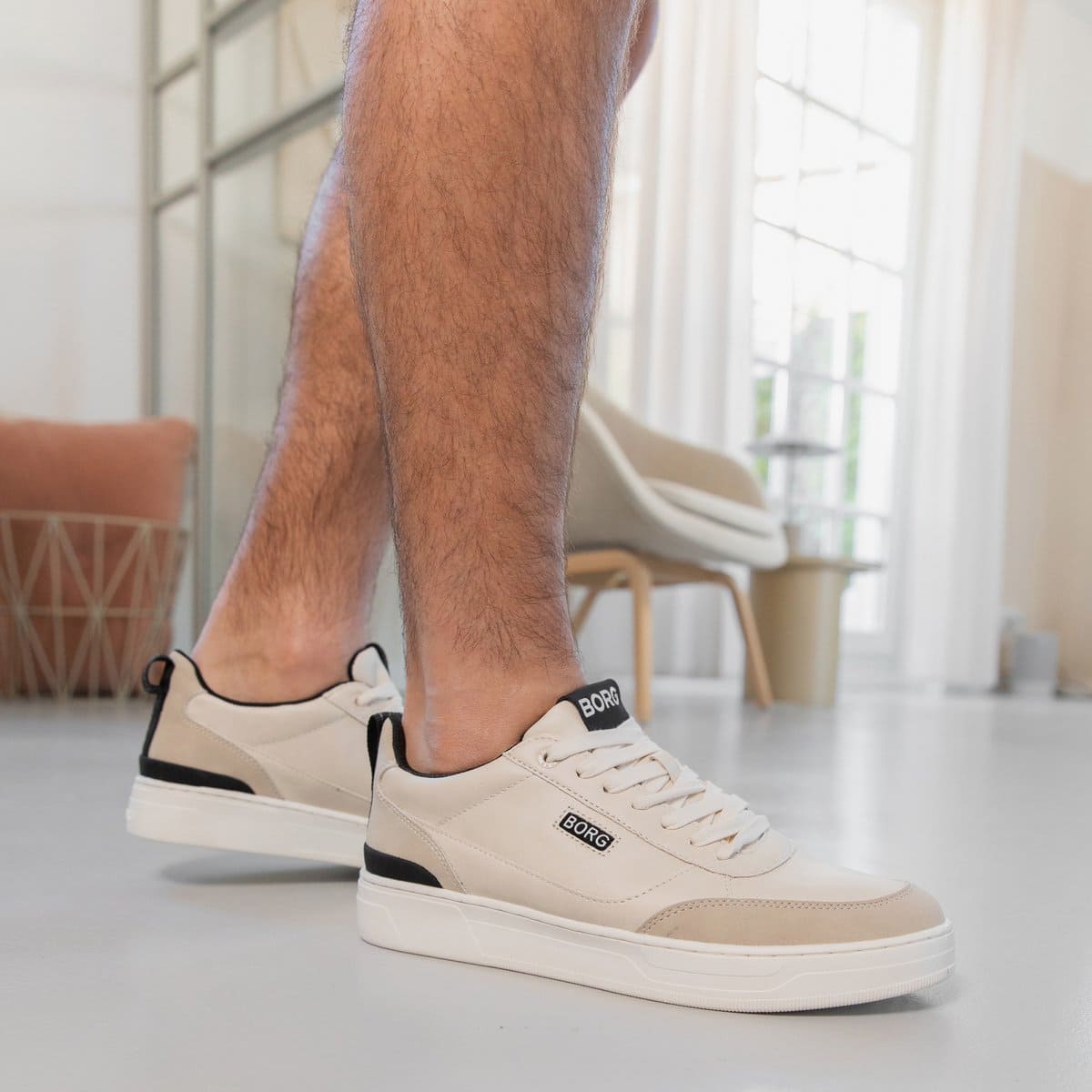 Bjorn Borg heren T 1055 Sneakers beige 2609 Imitatieleer
