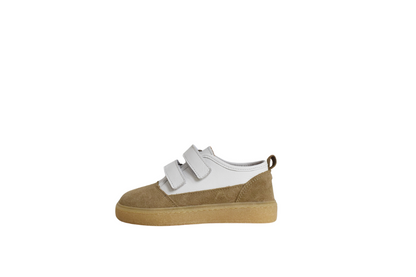 Du Loua Du Codi Velcro Sneaker Faded Kaki Suede/White Leather