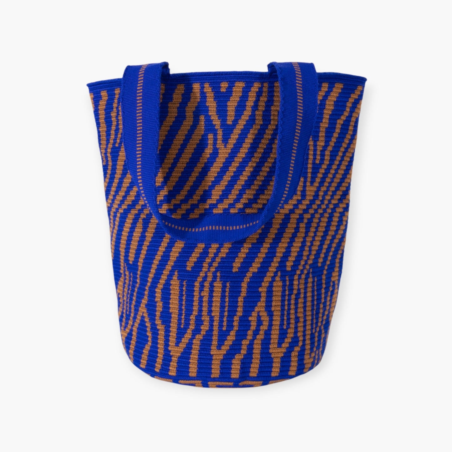 Abstract round tote L | Cobalt