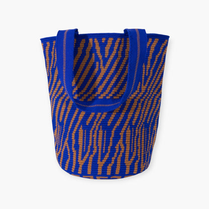 Abstract round tote L | Cobalt