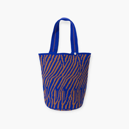 Abstract round tote L | Cobalt