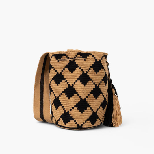 Geometric crossbody bag L | Black