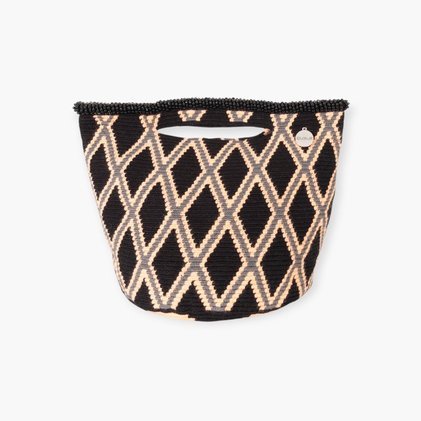 Geometric top-handle bag | Black