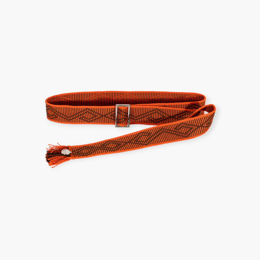 Geometric buckle belt | Persimmon