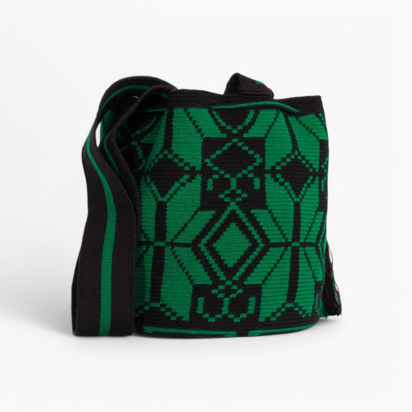 Geometric crossbody bag L | Pine