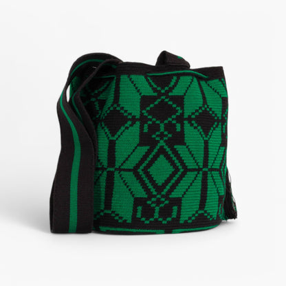 Geometric crossbody bag L | Pine