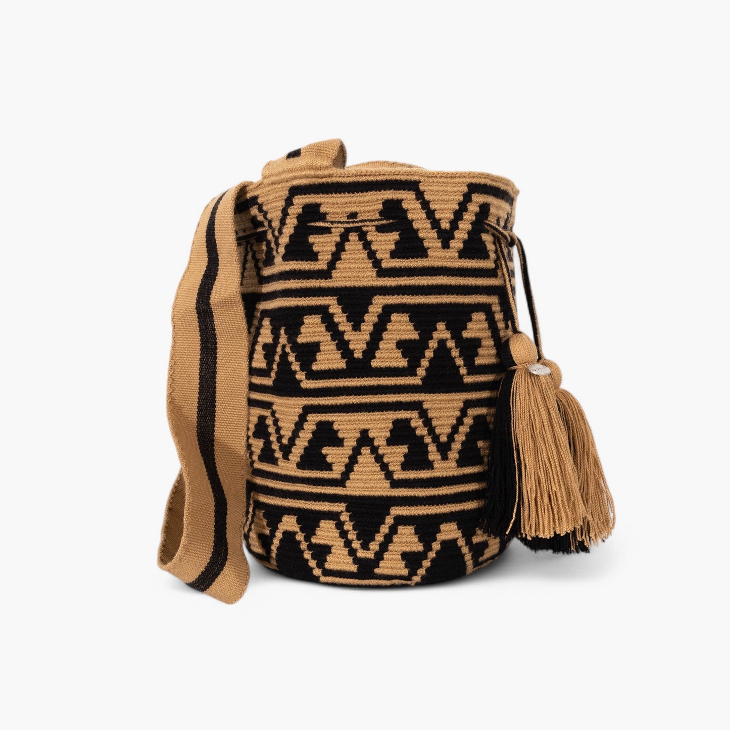 Geometric crossbody bag L | Black
