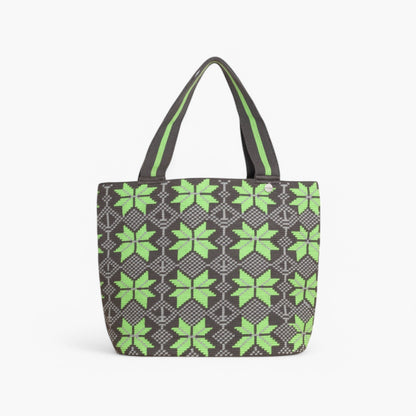 Geometric oval tote | Lime