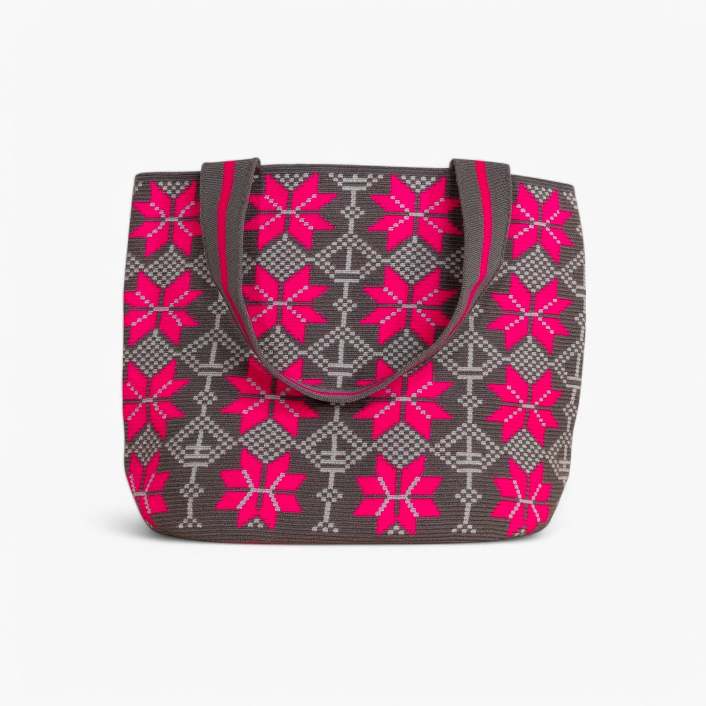Geometric oval tote | Magenta