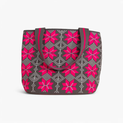 Geometric oval tote | Magenta