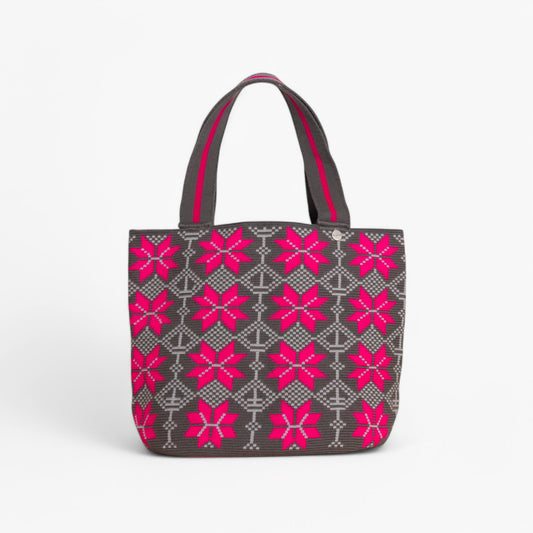 Geometric oval tote | Magenta