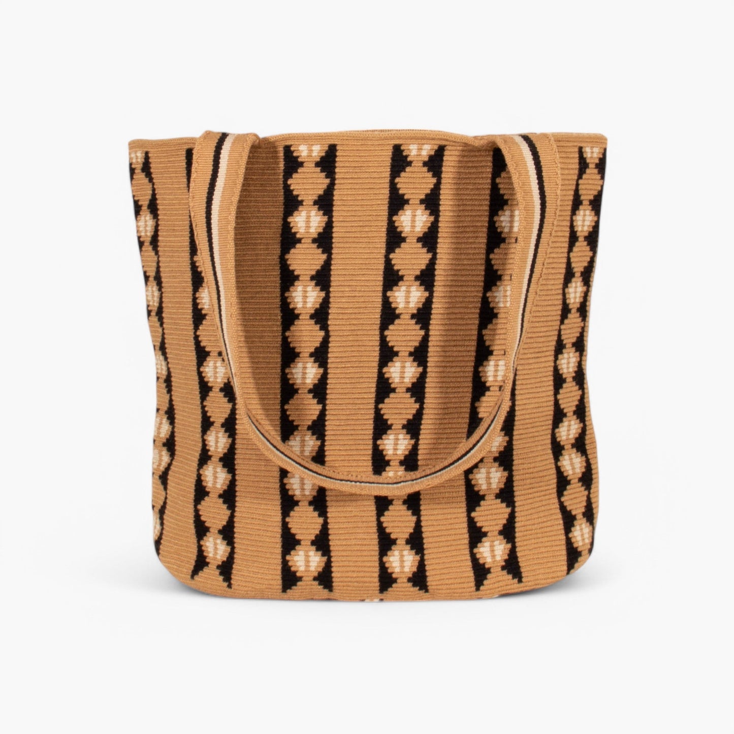 Geometric oval tote | Almond