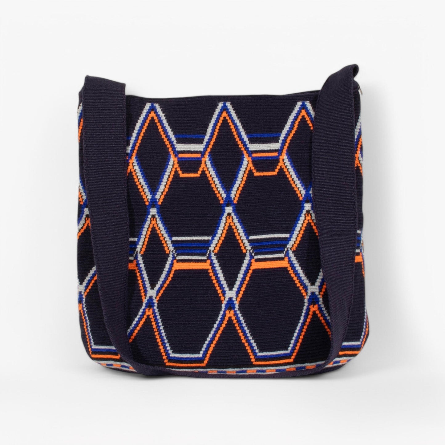 Geometric oval crossbody bag | Navy