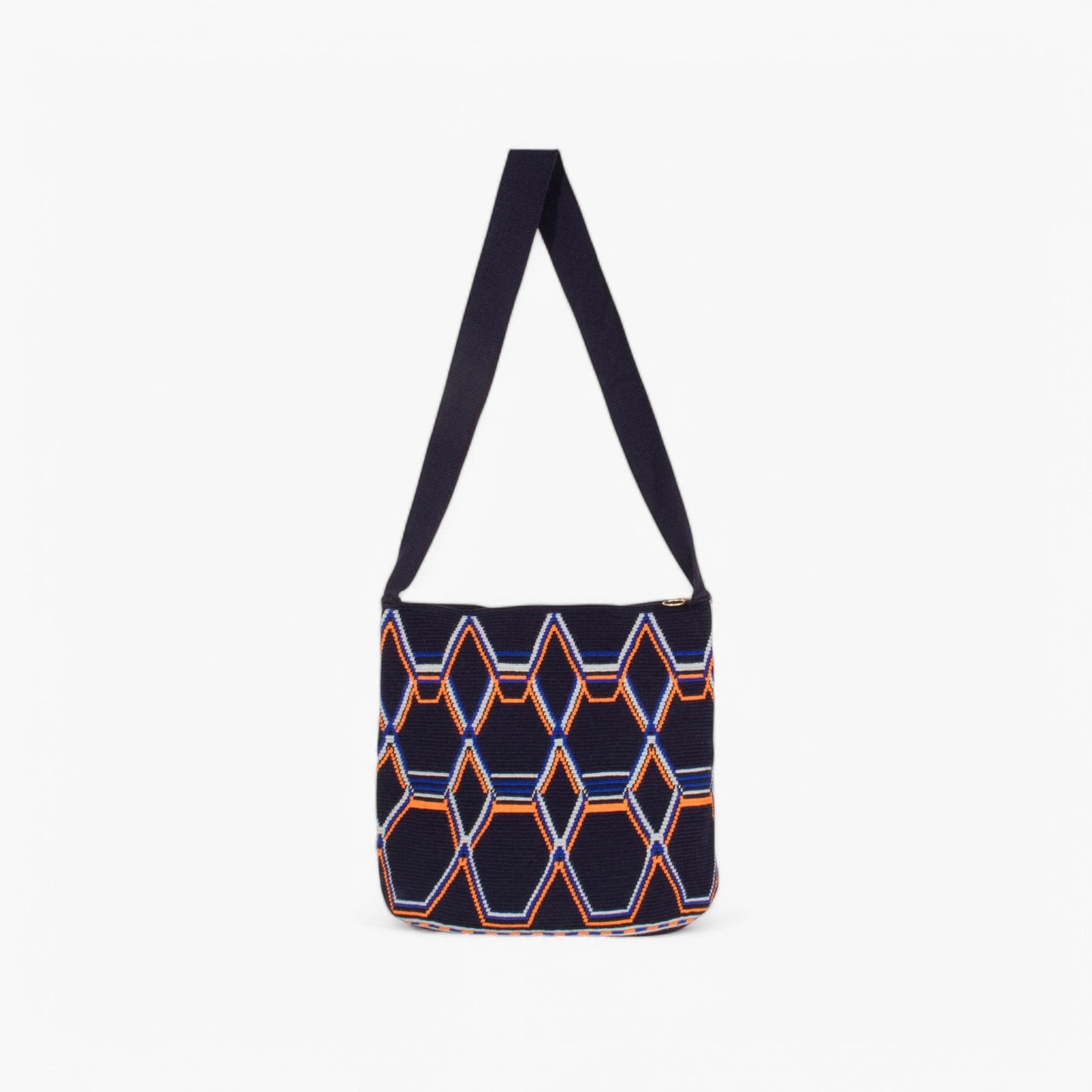 Geometric oval crossbody bag | Navy