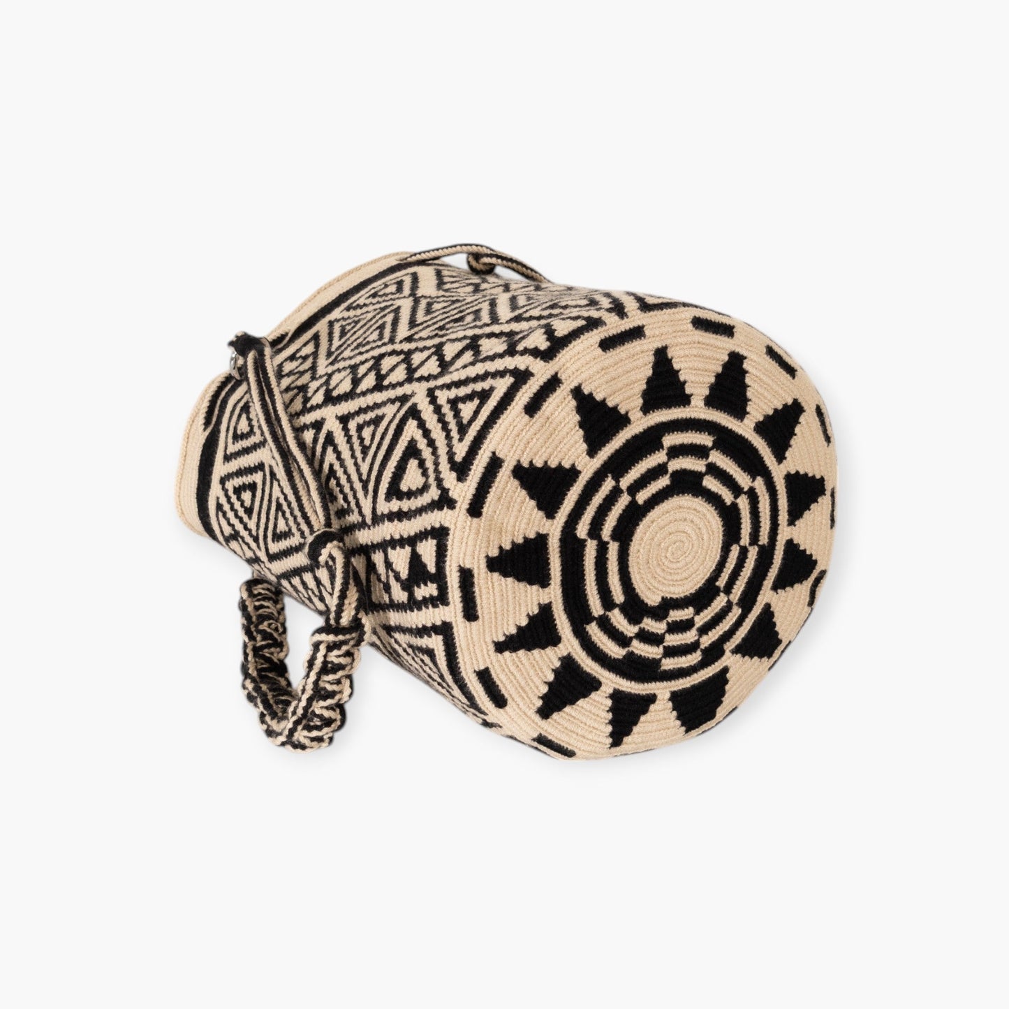 Geometric round shoulder bag | Black