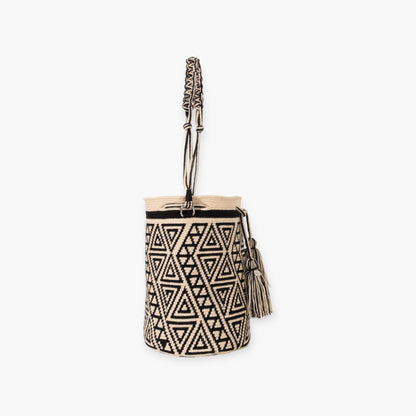 Geometric round shoulder bag | Black