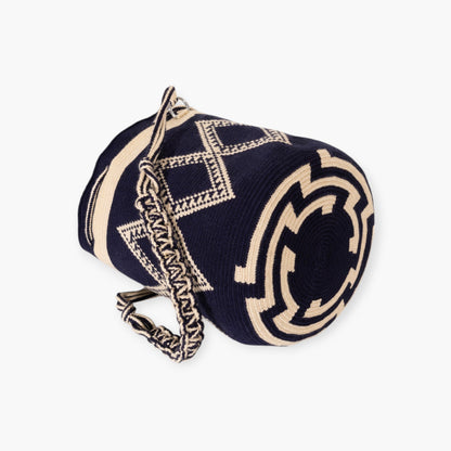 Geometric round shoulder bag | Navy