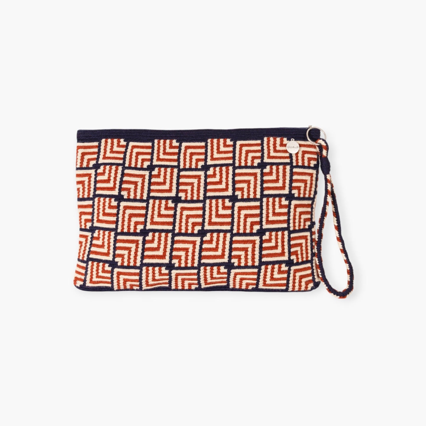 Geometric square clutch | Caramel