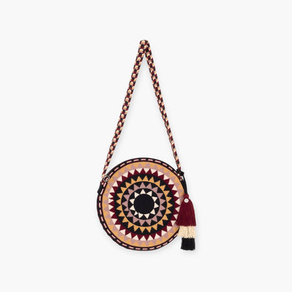 Geometric circle crossbody | Berry