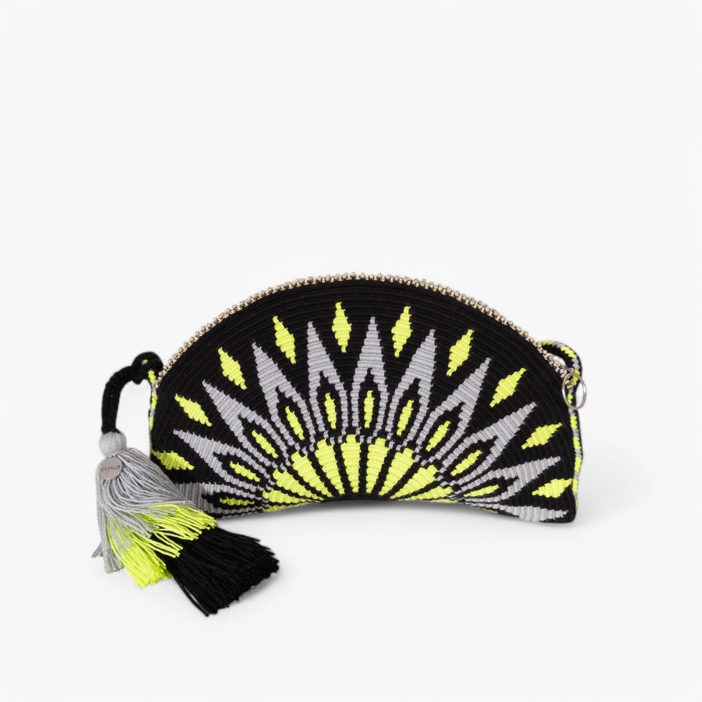 Geometric half-moon crossbody | Lime
