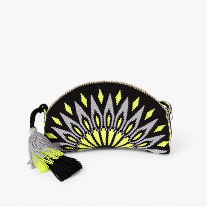 Geometric half-moon crossbody | Lime