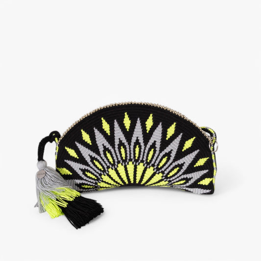 Geometric half-moon crossbody | Lime