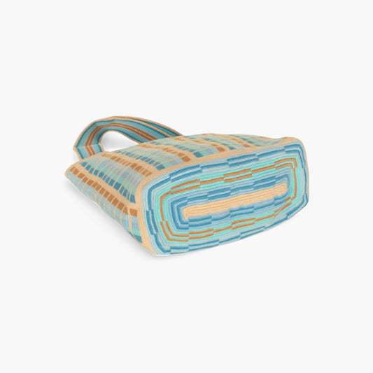 Check oval tote | Haze