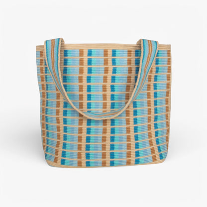 Check oval tote | Haze