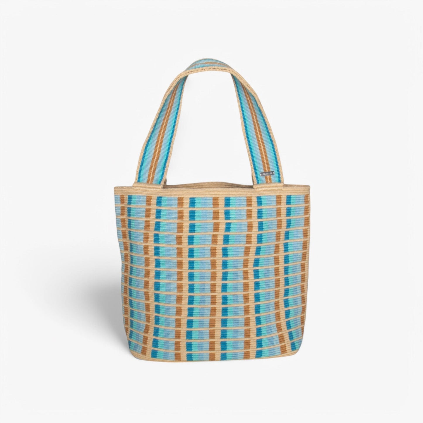 Check oval tote | Haze