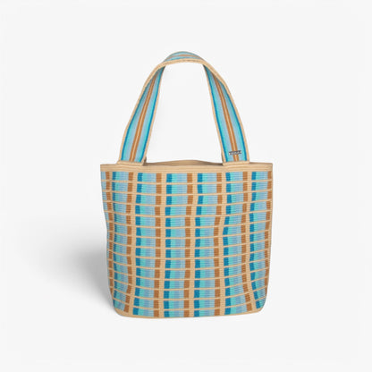 Check oval tote | Haze