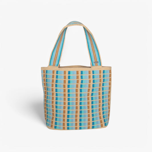 Check oval tote | Haze