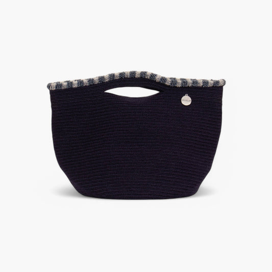 Solid top-handle bag | Midnight