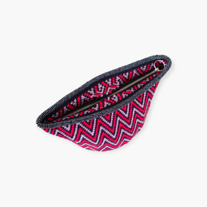 Zigzag top-handle bag | Navy