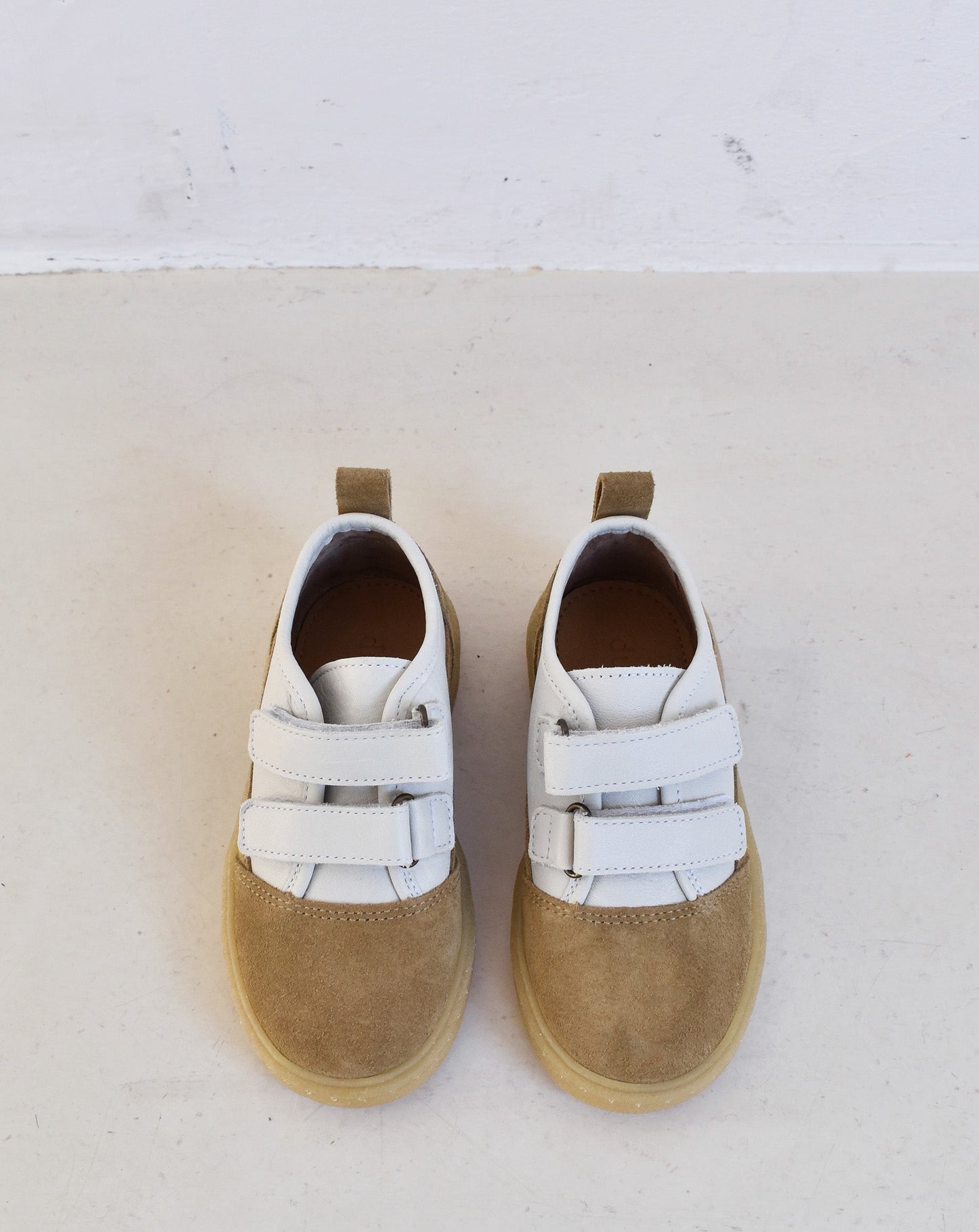 Du Loua Du Codi Velcro Sneaker Faded Kaki Suede/White Leather