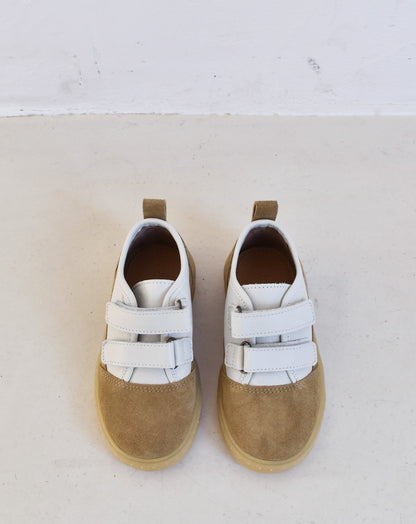 Du Loua Du Codi Velcro Sneaker Faded Kaki Suede/White Leather
